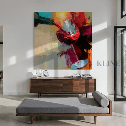 Expressive Wine Still Life - Hand Painting