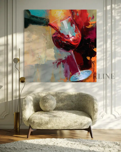 Expressive Wine Still Life - Hand Painting