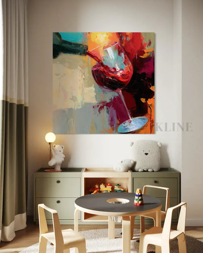 Expressive Wine Still Life - Hand Painting