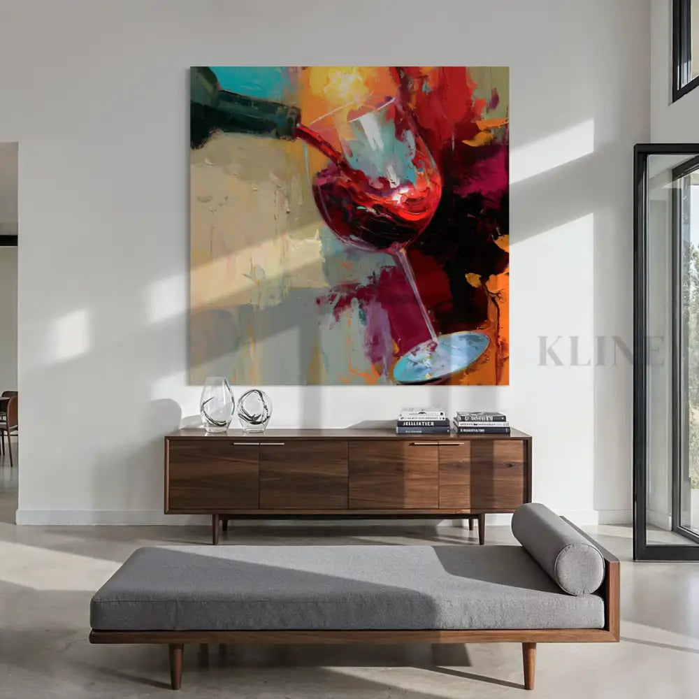 Expressive Wine Still Life - Hand Painting