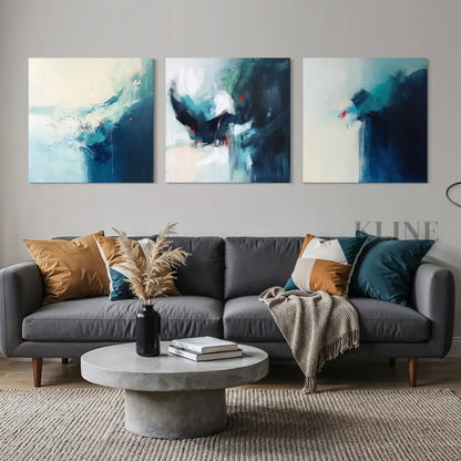 Falling Into Blue - Hand Painting