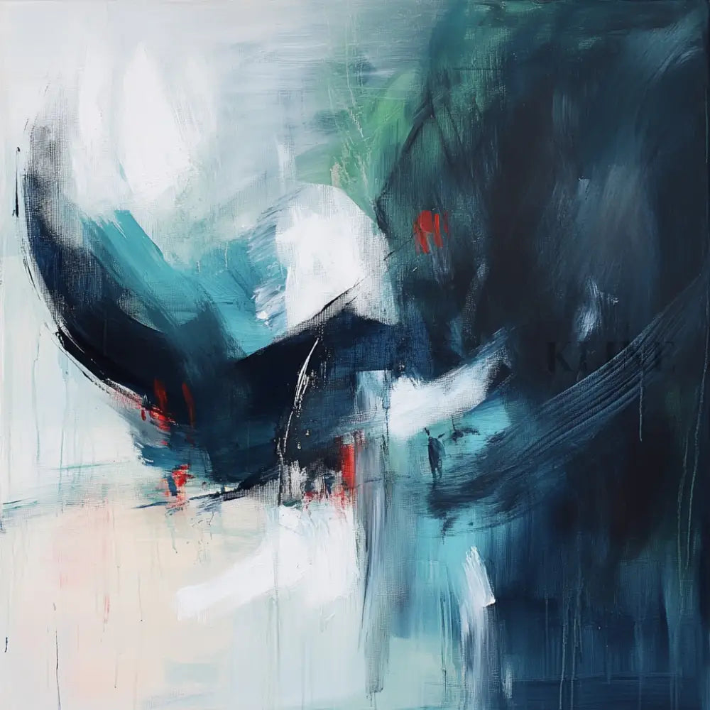 Falling Into Blue - Hand Painting 