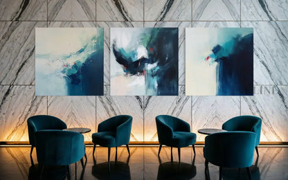 Falling Into Blue - Hand Painting