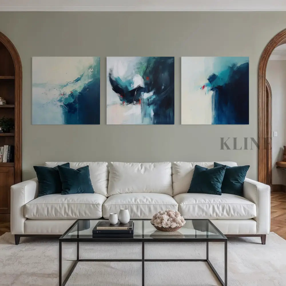 Falling Into Blue - Hand Painting 