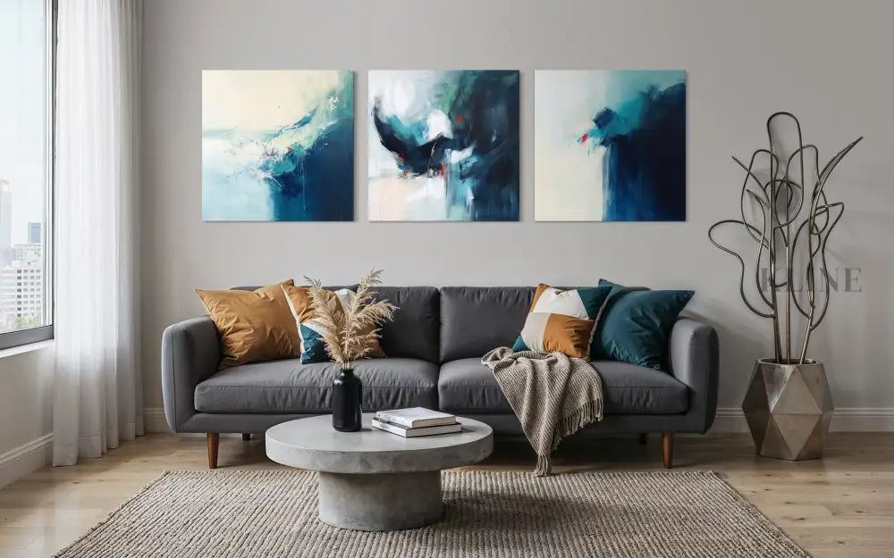 Falling Into Blue - Hand Painting 
