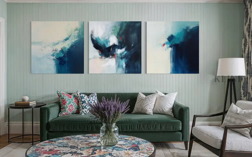 Falling Into Blue - Hand Painting 
