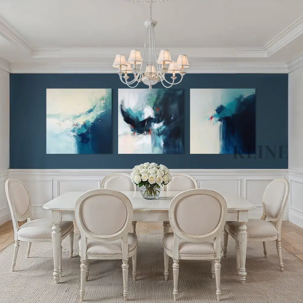 Falling Into Blue - Hand Painting 