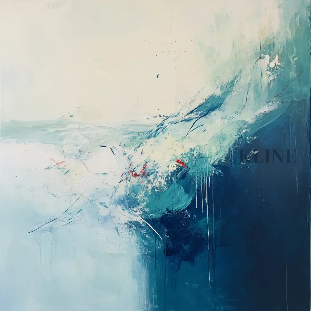 Falling Into Blue - Hand Painting 