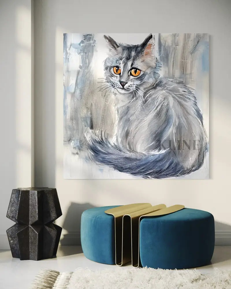 Feline Majesty - Hand Painting Grand art mural