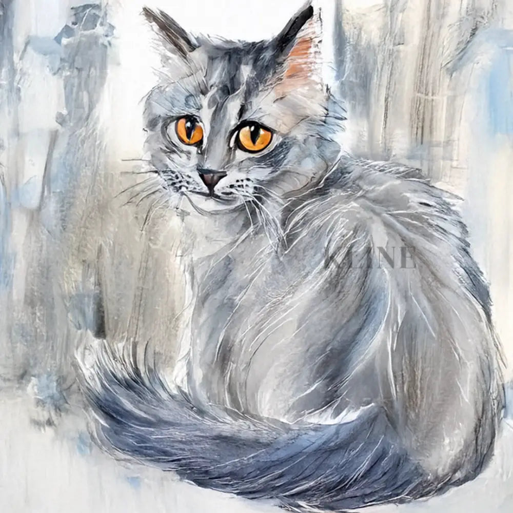 Feline Majesty - Hand Painting Grand art mural