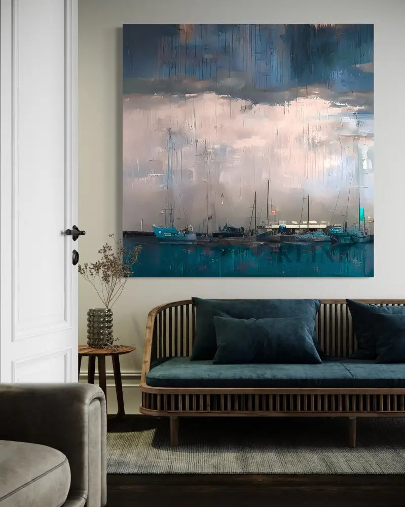 Floating Through Enchanted Skies wall art by John Rey U, showcasing yachts under a stunning sky, ready to elevate your space. Large Wall Art