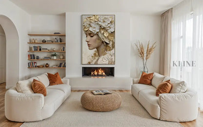 Floral Crown in Ivory - Hand Painting