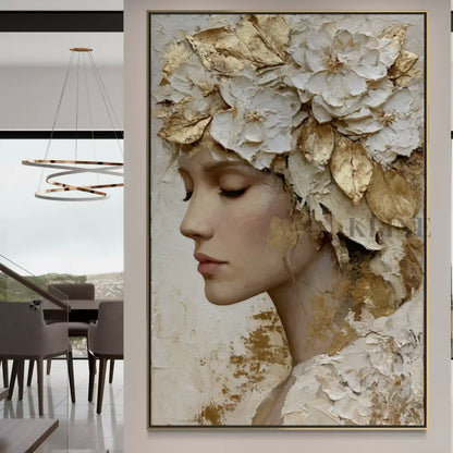 Floral Crown in Ivory - Hand Painting