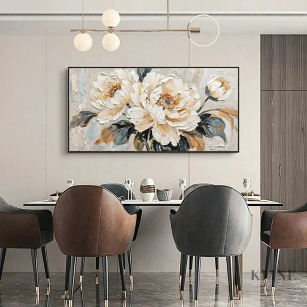 Floral Majesty - Hand Painting 
