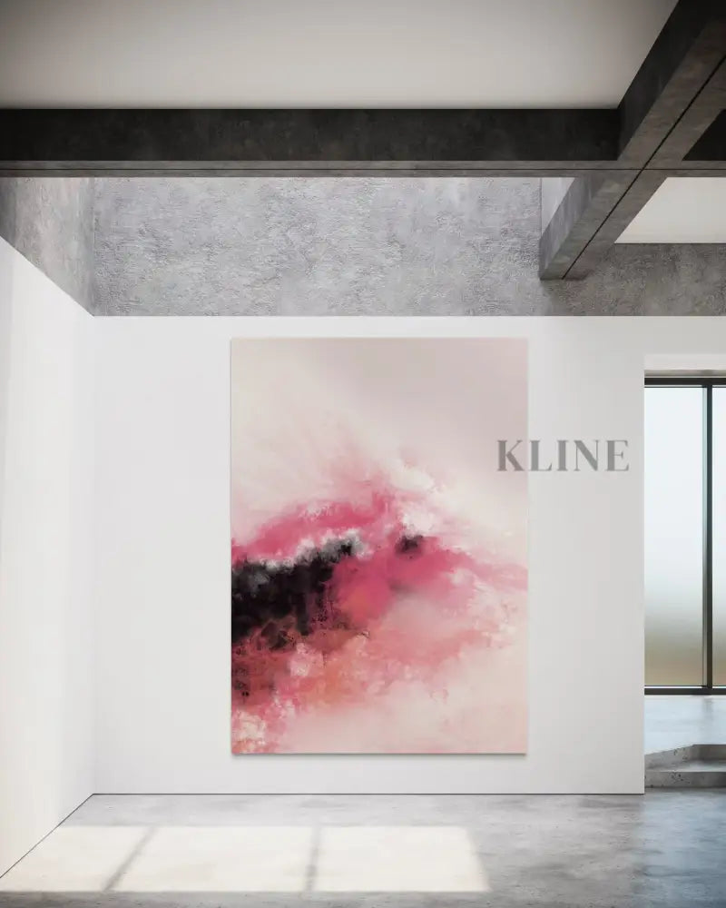 Flow No. 01 - Hand Painting Arte de la pared de la lona