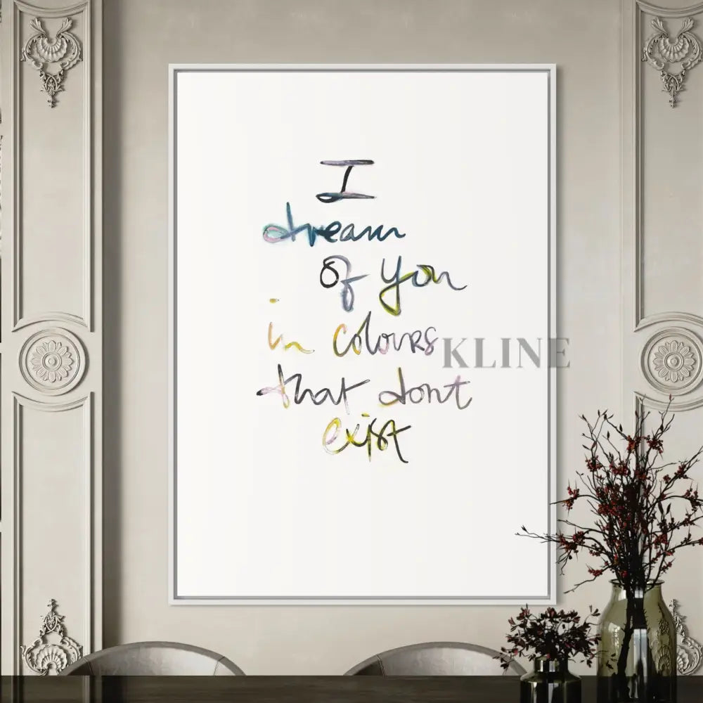 Forever the Dreamer - Hand Painting Arte de la pared del comedor