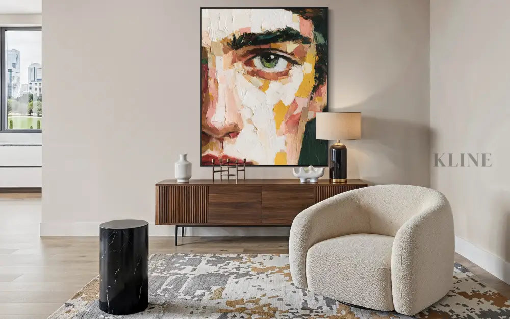 Fragments of Grace - Hand Painting Vertical Wall Art & Paintings