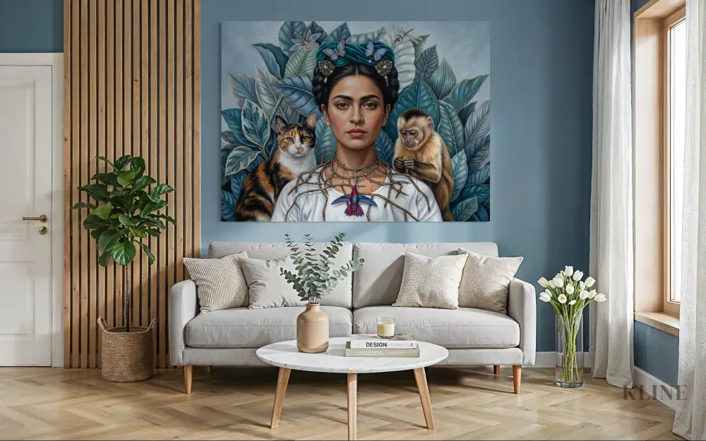 Frida’s Secret Garden - Hand Painting Colorful Wall Art