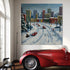Frost-Kissed Metropolis - Hand Painting
