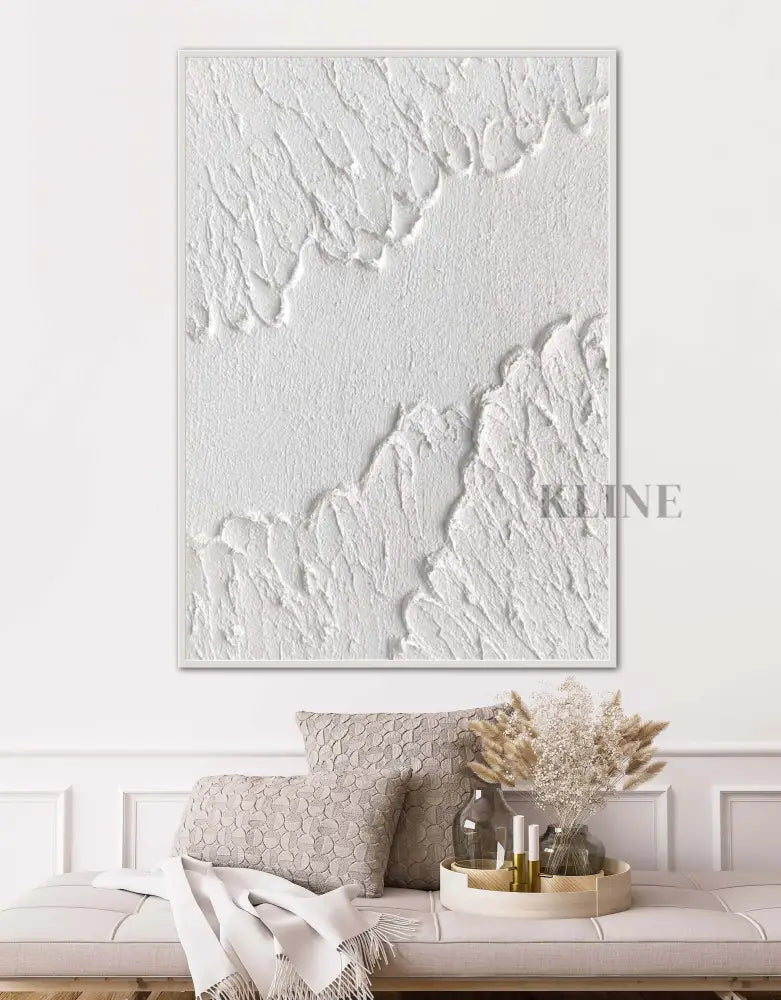 Frosty Whispers - Hand Painting 3D Textured Wall Art