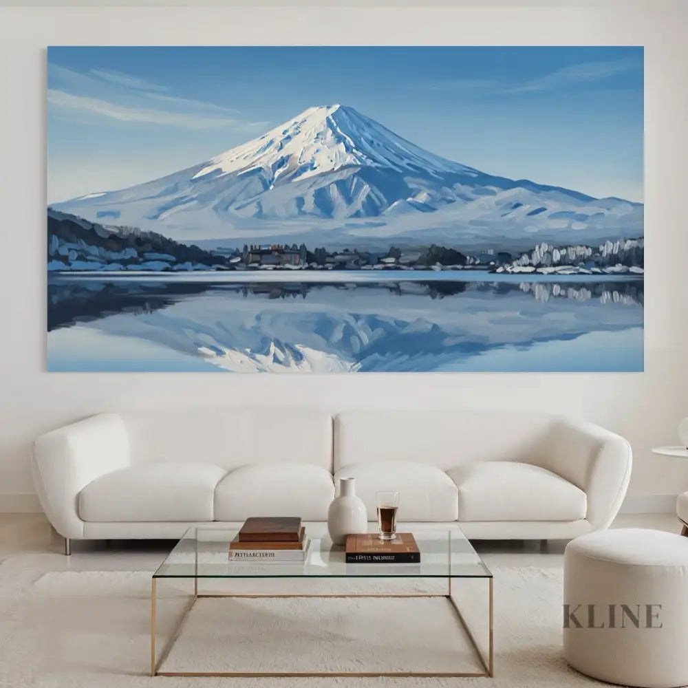 Fuji Mountain Painting - Hand Painting Mountains Wall Art