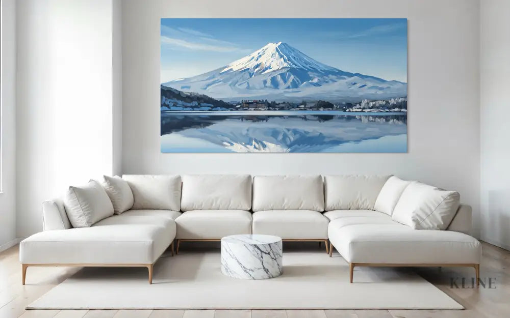 Fuji Mountain Painting - Hand Painting Mountains Wall Art
