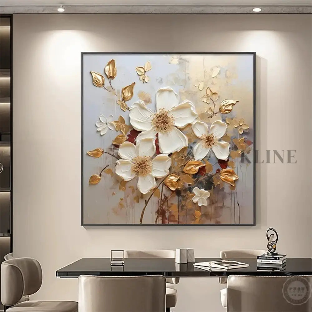 Garden of Ivory - Hand Painting Nature morte