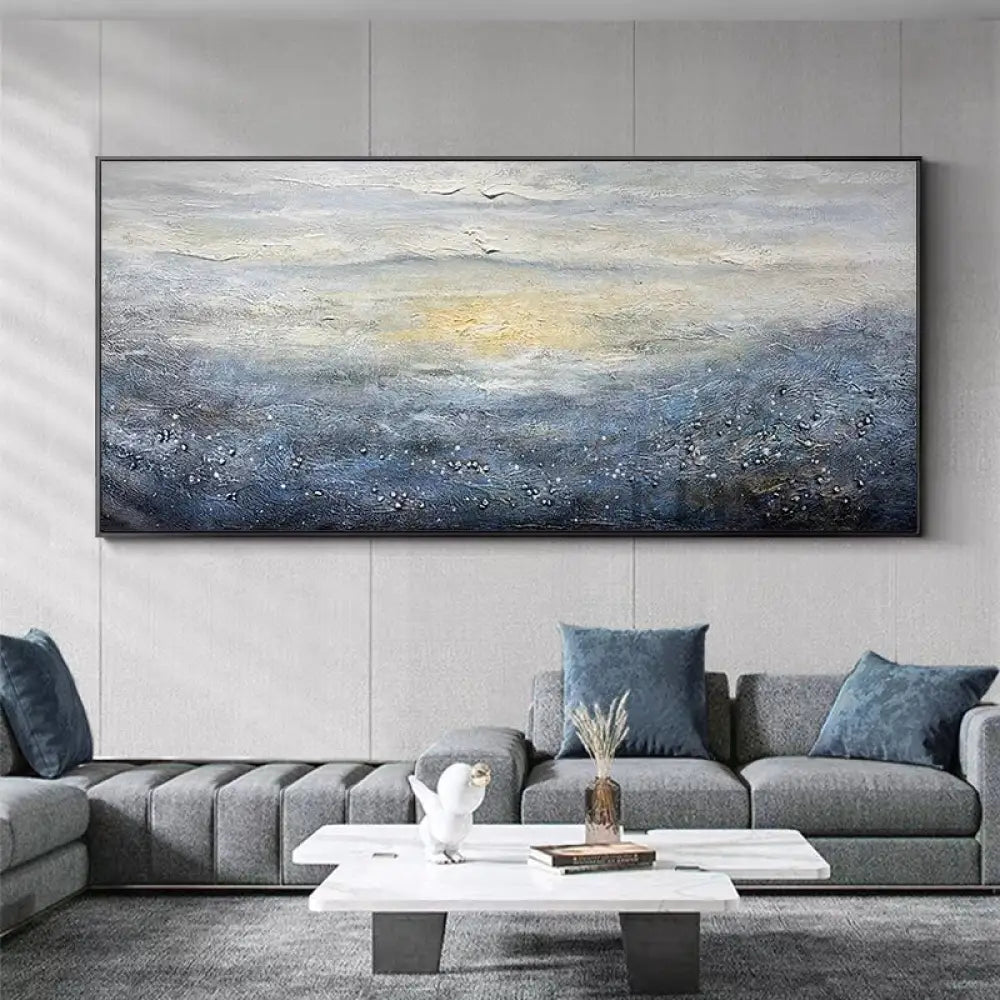 Gazing at the Sky - Rolled Canvas / 50x100cm / 20x39’’ - Hand Painting Pinturas originales en venta