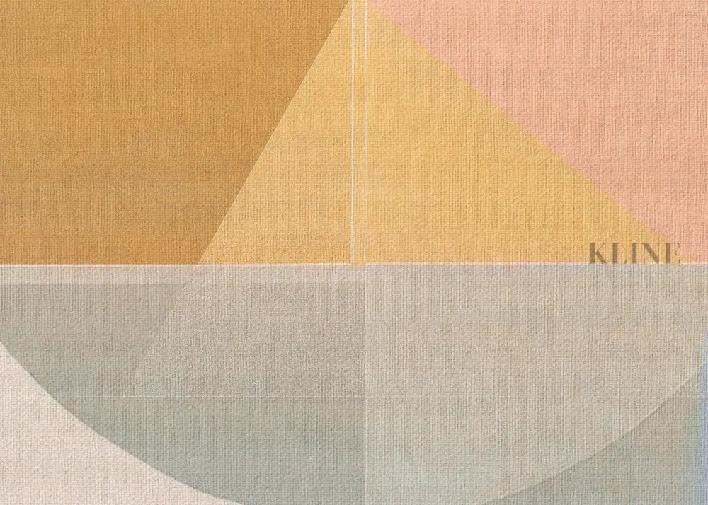 Geometric Sailing 03 - Hand Painting オレンジ色のウォールアート