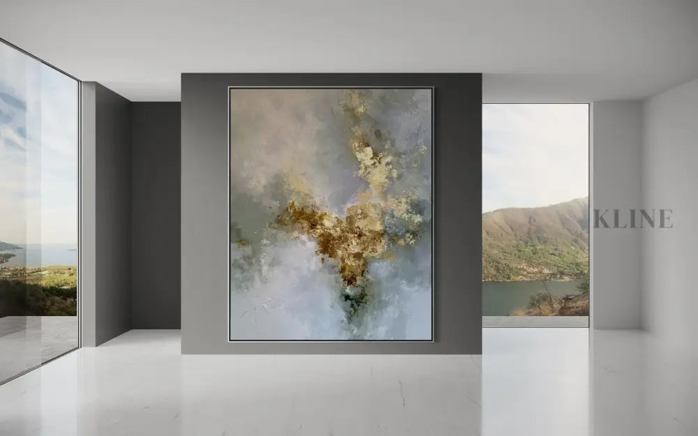 Gilded Cloud Drift - Hand Painting
