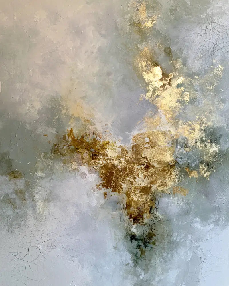 Gilded Cloud Drift - Hand Painting