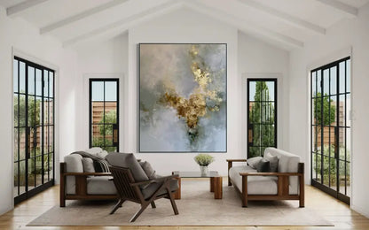 Gilded Cloud Drift - Hand Painting