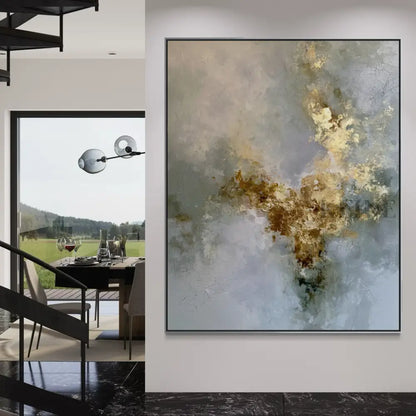 Gilded Cloud Drift - Hand Painting