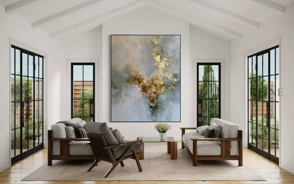 Gilded Cloud Drift - Hand Painting