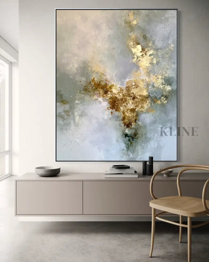 Gilded Cloud Drift - Hand Painting