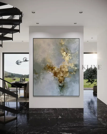 Gilded Cloud Drift - Hand Painting