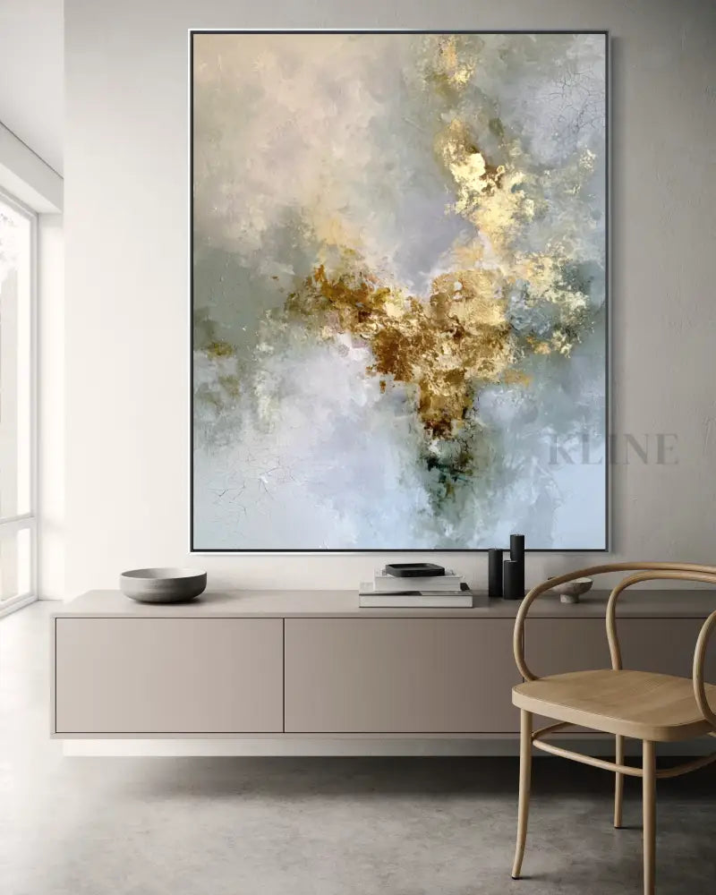Gilded Cloud Drift - Hand Painting 