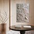 Ginkgo Relief in Soft Ivory - Hand Painting