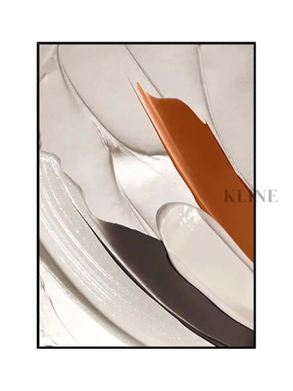Glossy Textured Coffee Colored Painting - Hand Painting