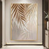 Golden Abstract Leaf - Hand Painting
