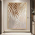 Golden Abstract Leaf - Hand Painting