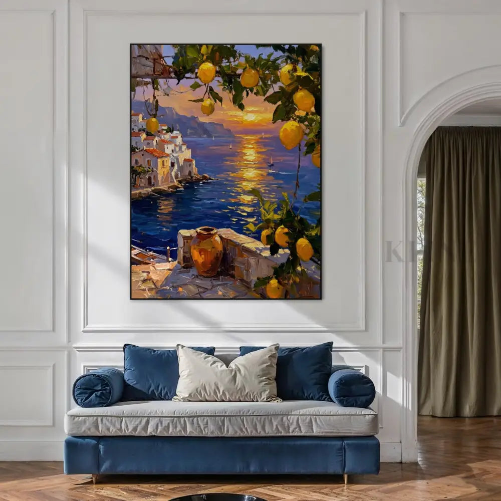 Golden Amalfi - Hand Painting