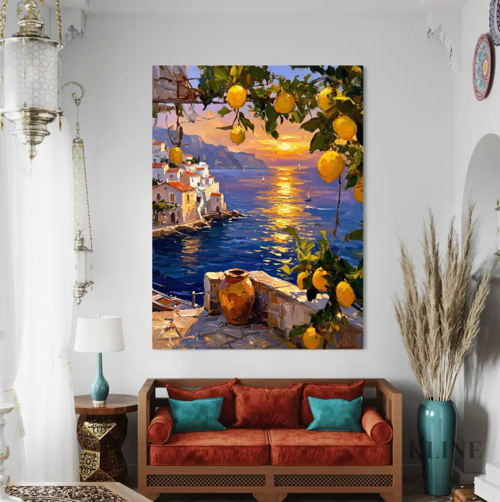 Golden Amalfi - Hand Painting 