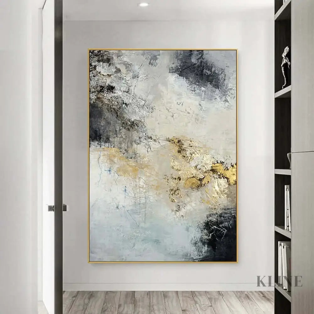 Golden and Grey - Hand Painting 