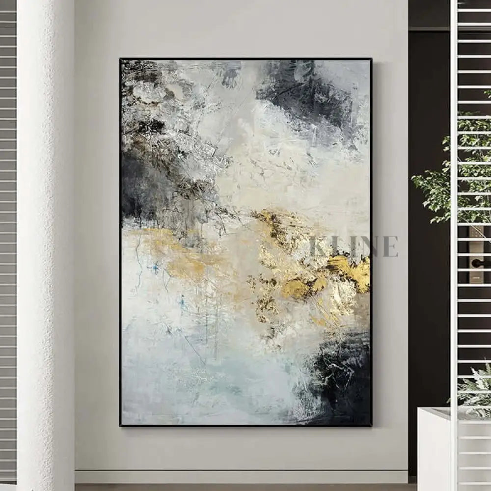 Golden and Grey - Hand Painting