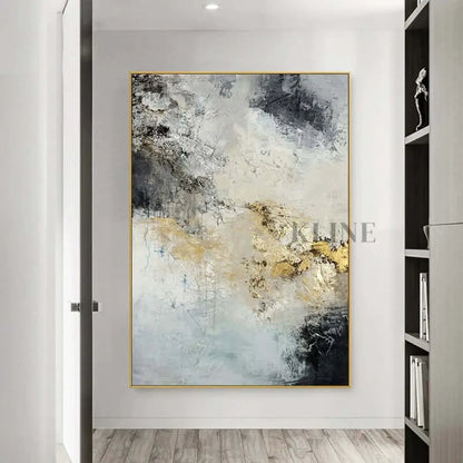 Golden and Grey - Hand Painting