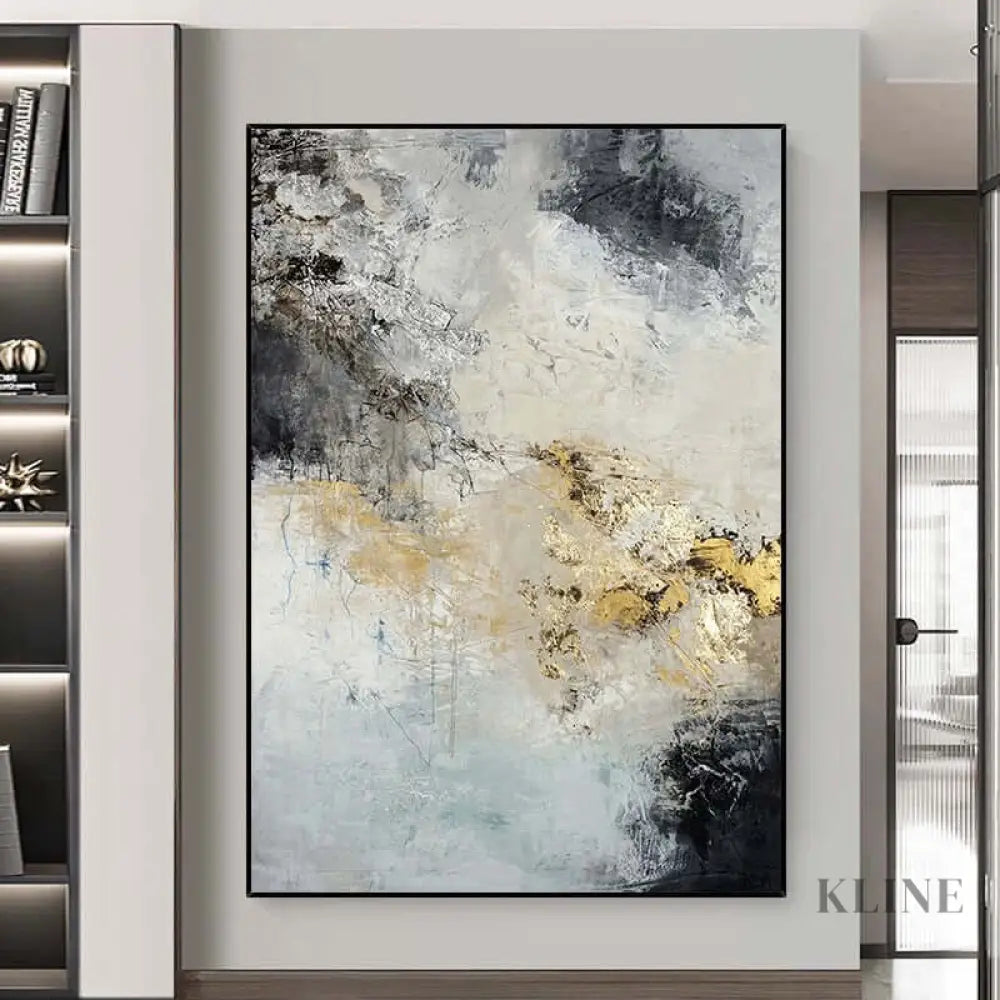 Golden and Grey - Hand Painting 