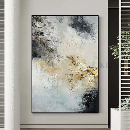 Golden and Grey - Hand Painting