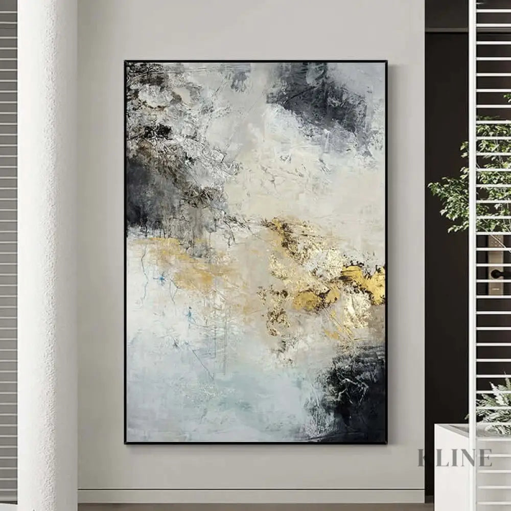 Golden and Grey - Hand Painting 