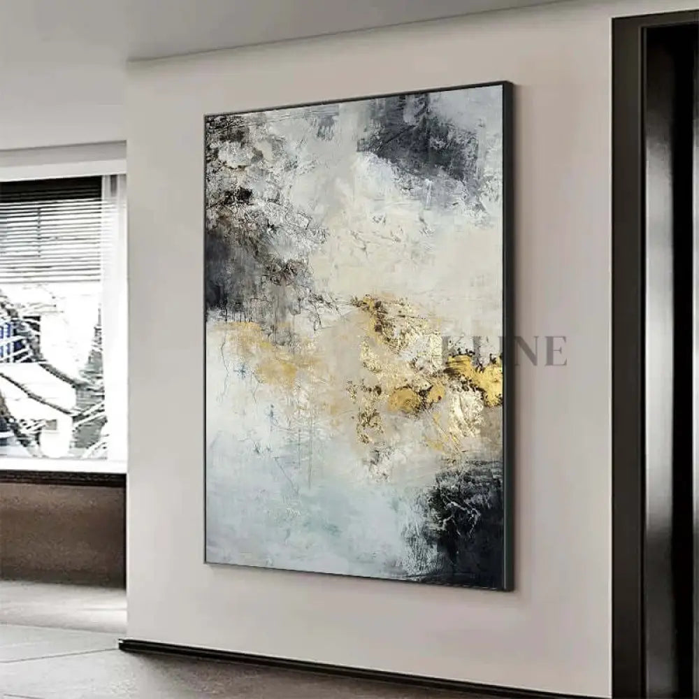 Golden and Grey - Hand Painting